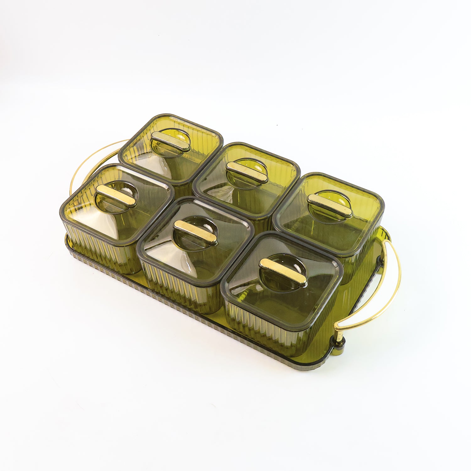 Liger Multipurpose Transparent Spice Jar Set With Tray And Lids 400ml Approx (6 Pc) Liger Multipurpose Transparent Spice Jar Set With Tray And Lids 400ml Approx (6 Pc)